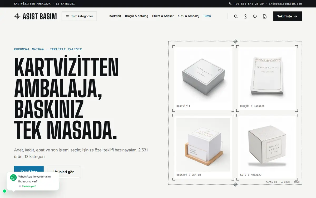 Asist Basım home page