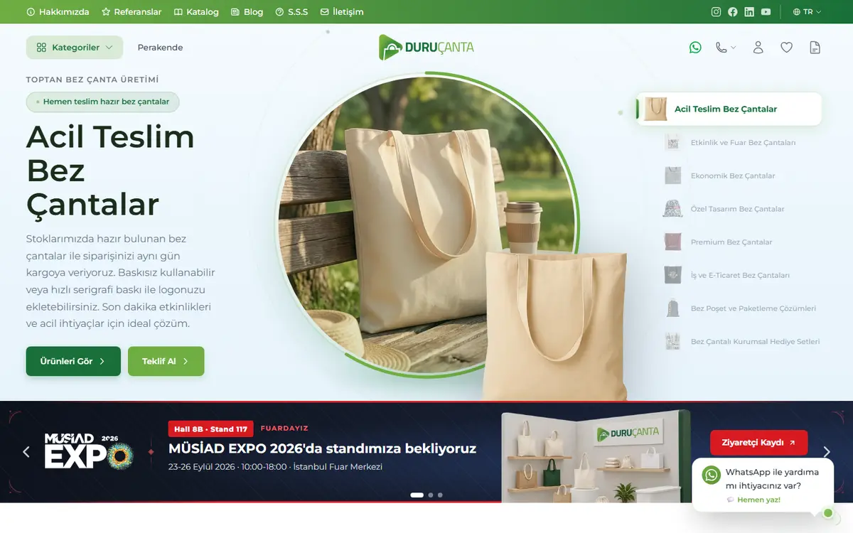 Duru Çanta home page