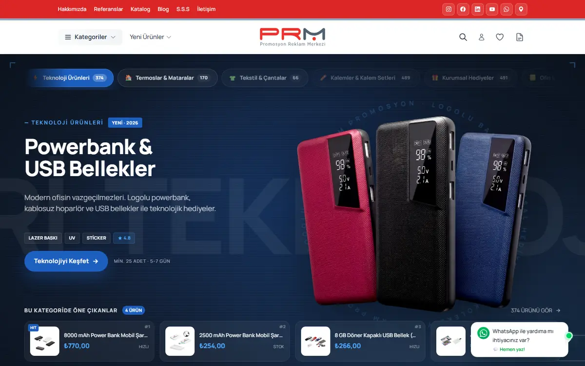 PRM Promosyon home page