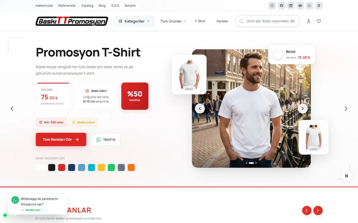 TT Baskı home page